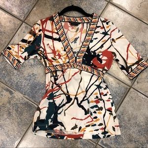 BCBG MAXAZRIA • Dressy Colorful Top • Size S